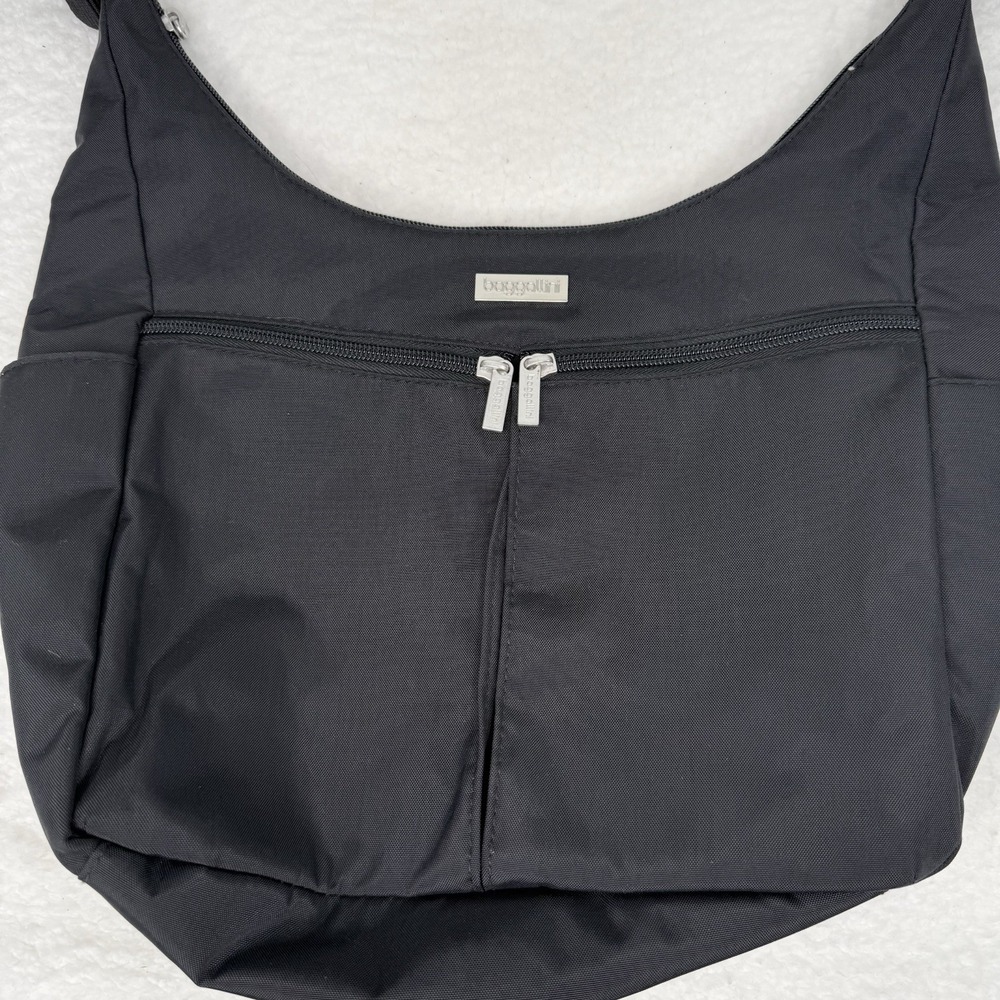 Baggallini Everyplace Black Lightweight Nylon Crossbody Shoulder Bag Purse - Picture 3 of 16